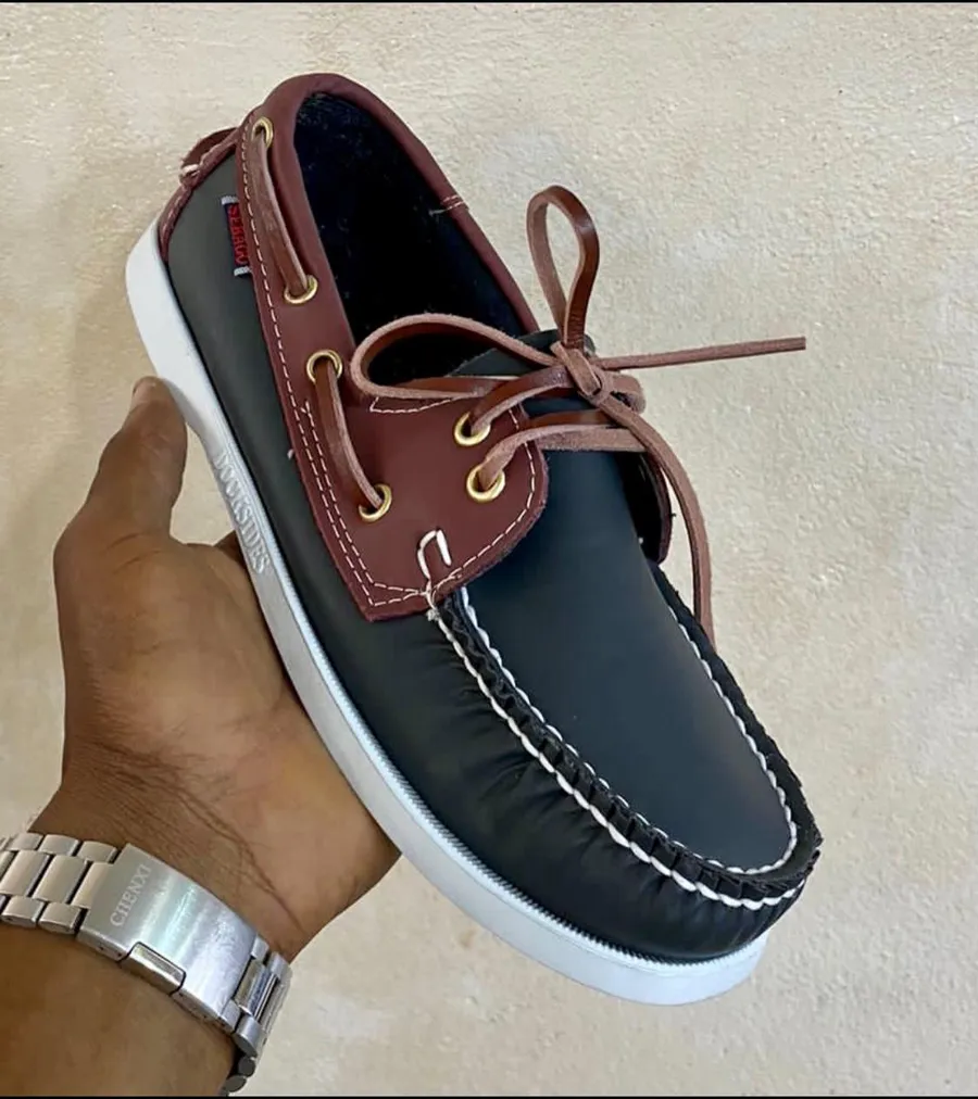 Sapato Náutico Preto Branco “Human Race” SEBAGO