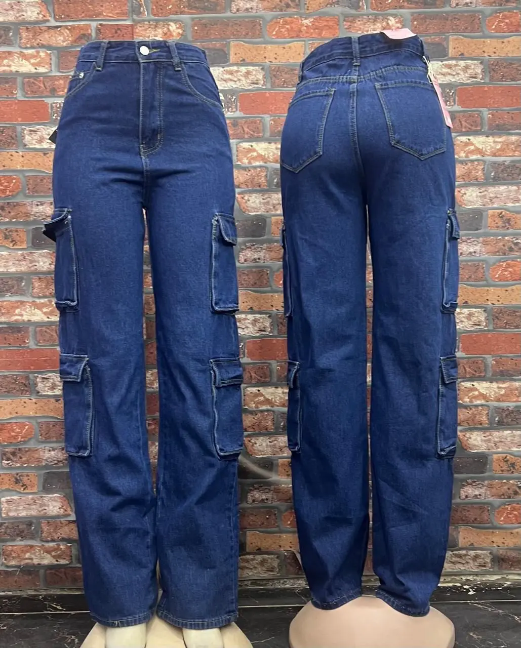Calça Jeans Cargo Larga Boyfriend