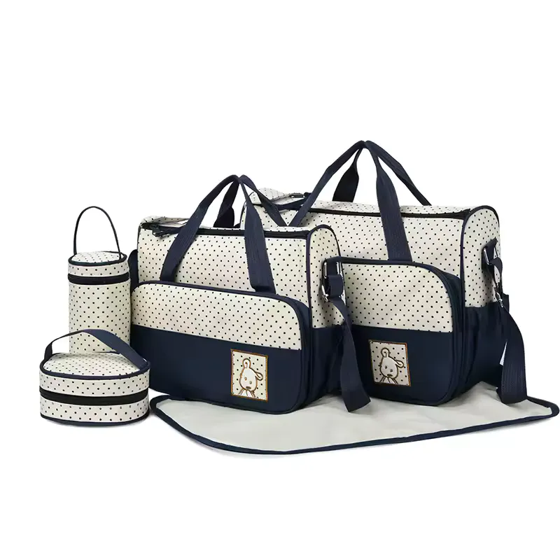 Conjunto de Bolsas de Fraldas 5 em 1 para Maternidade