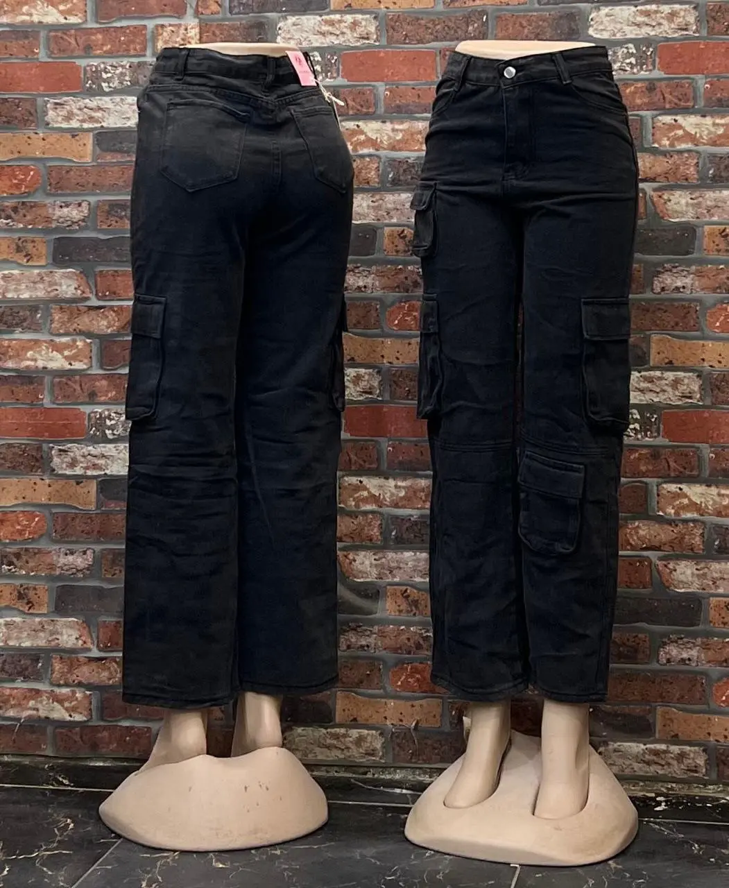Calça Jeans Cargo Larga Boyfriend