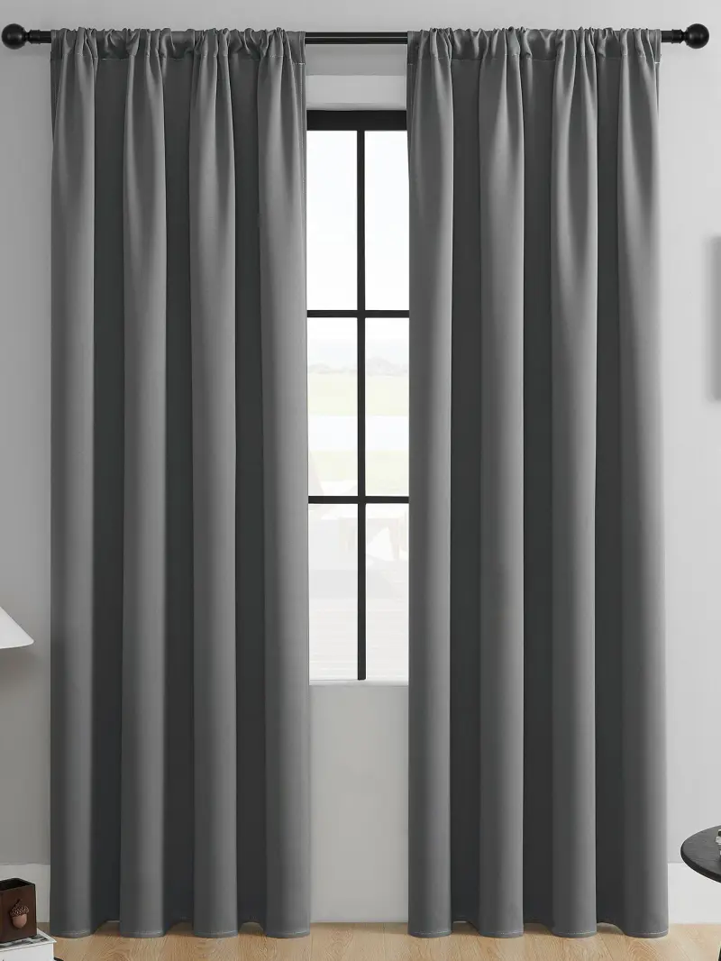 Cortinas de Poliéster de Cor Sólida