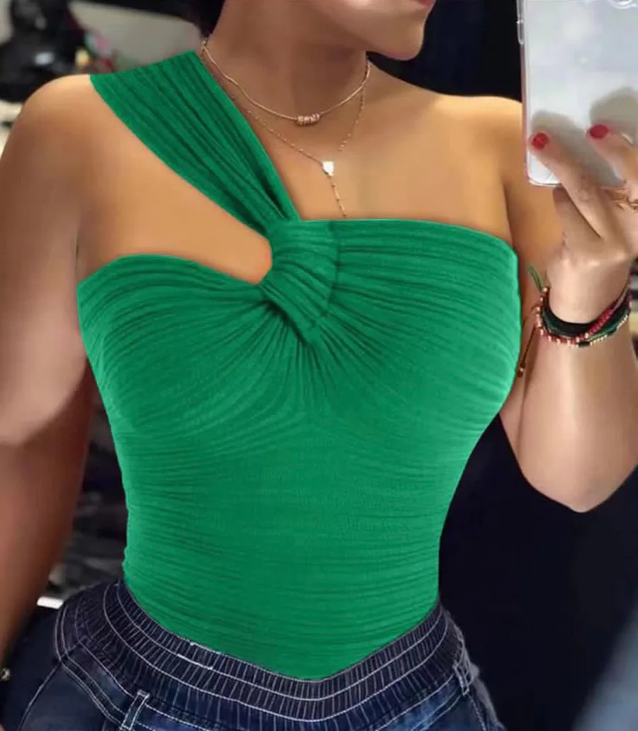 Top Assimétrico Elegance · Verde