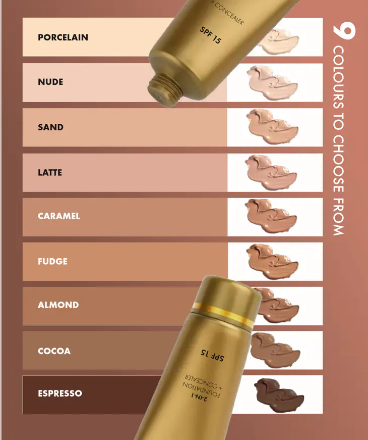 Inuka Base de Perfeição de Pele Impecável (FLAWLESS SKIN FOUNDATION) - 35ml