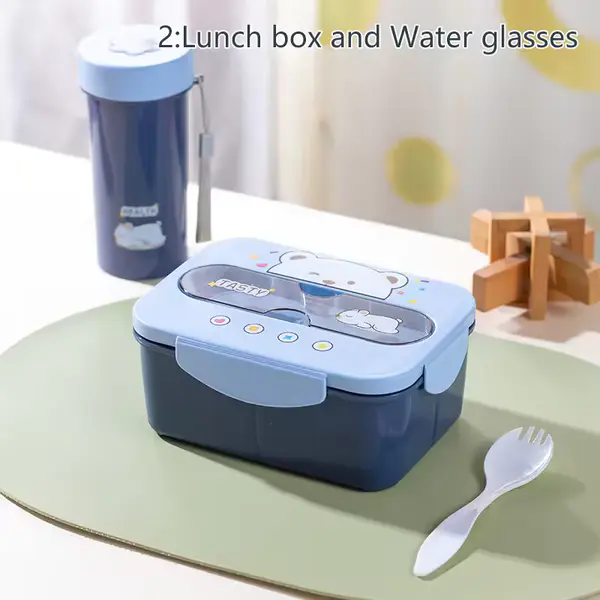 Conjunto Lancheira e Copo de Água Kawaii - Estilo Estudante