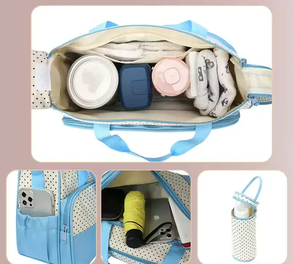 Conjunto de Bolsas de Fraldas 5 em 1 para Maternidade