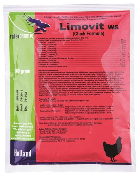 Limovit WS (Oxitetraciclina 5,5%+VIT)100G