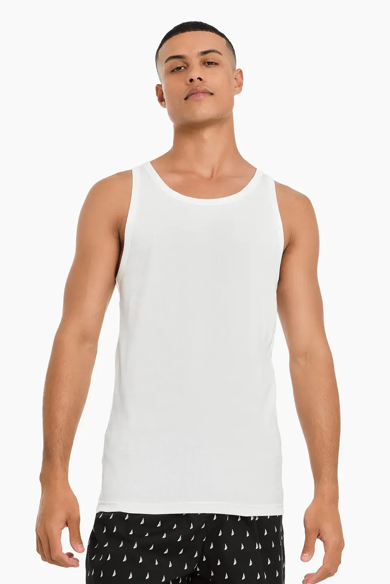Top de alças Sleep em algodão · Homem · Branco