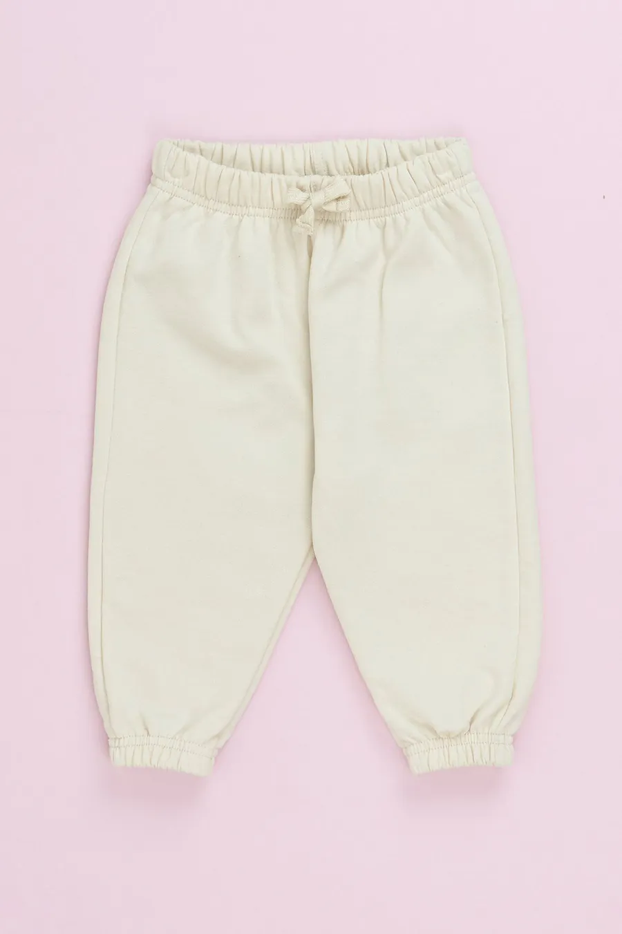 Calças jogger · Bebé · Creme