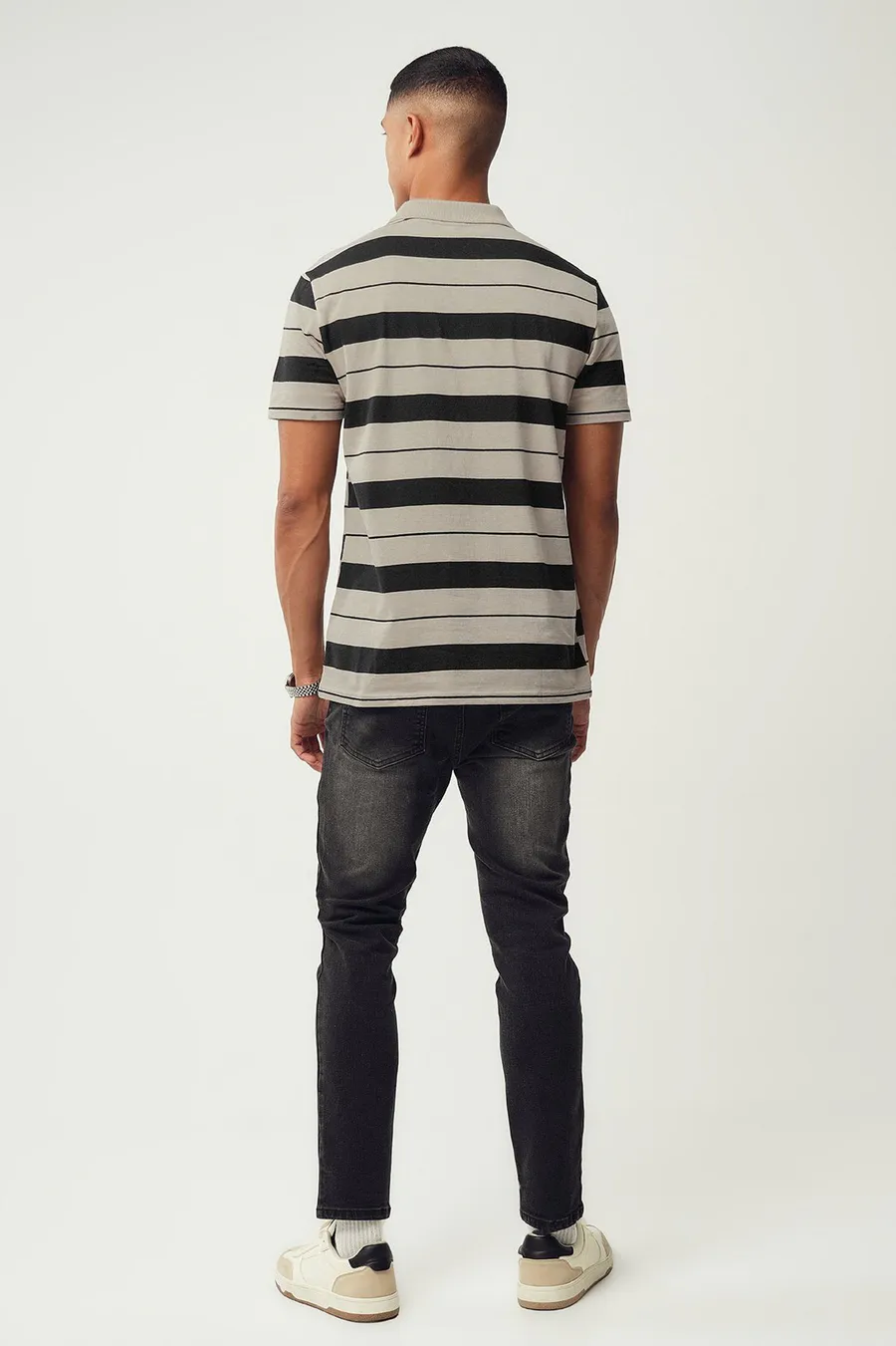 Calças de ganga skinny · Homem · Preto · Modelo 2