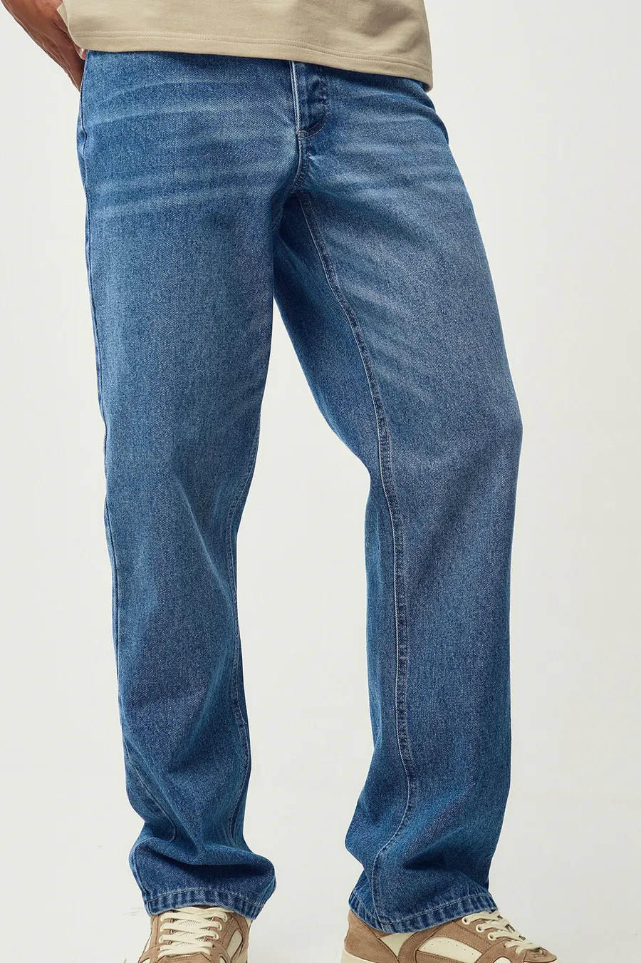 Calças de ganga recto Rigid · Homem · Azul Marinho