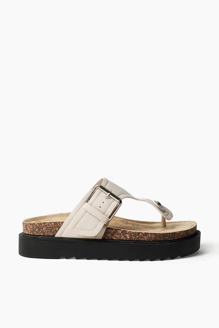 Chinelos plataforma Thong em poliuretano · Senhora · Branco Sujo