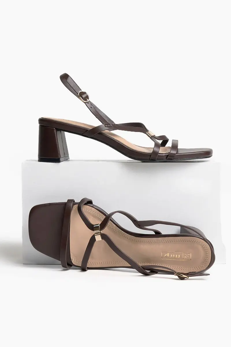 Sapatos de salto de alças Block · Senhora