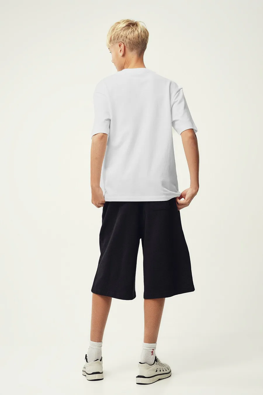 Calções Baggy em algodão · Menino · Preto