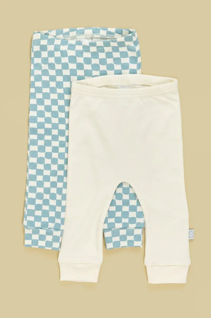 Leggings pack de 2 em algodão · Bebé · Creme · Modelo 3