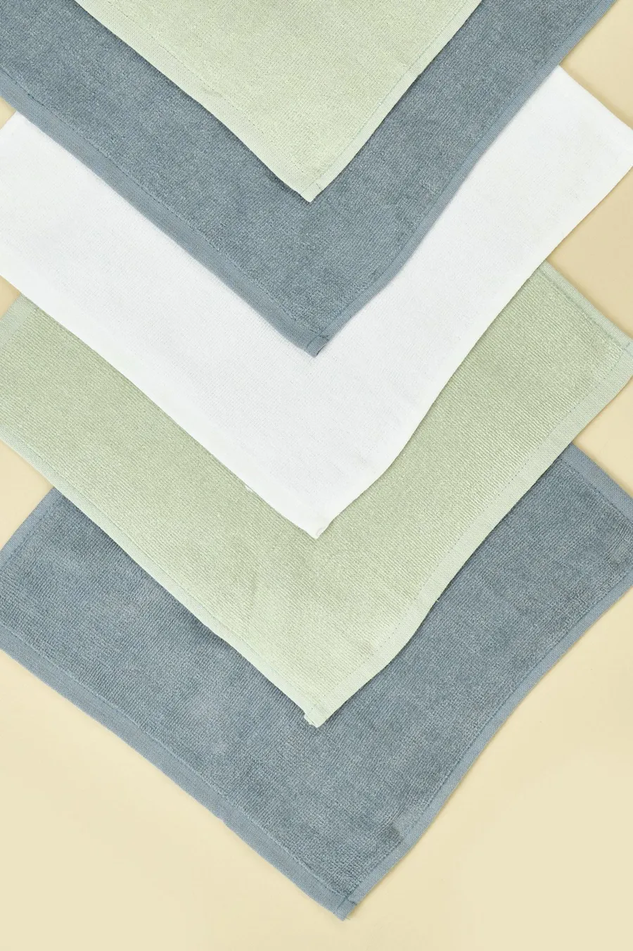Peça Face Cloths pack de 5 em algodão · Bebé · Verde Oliveira