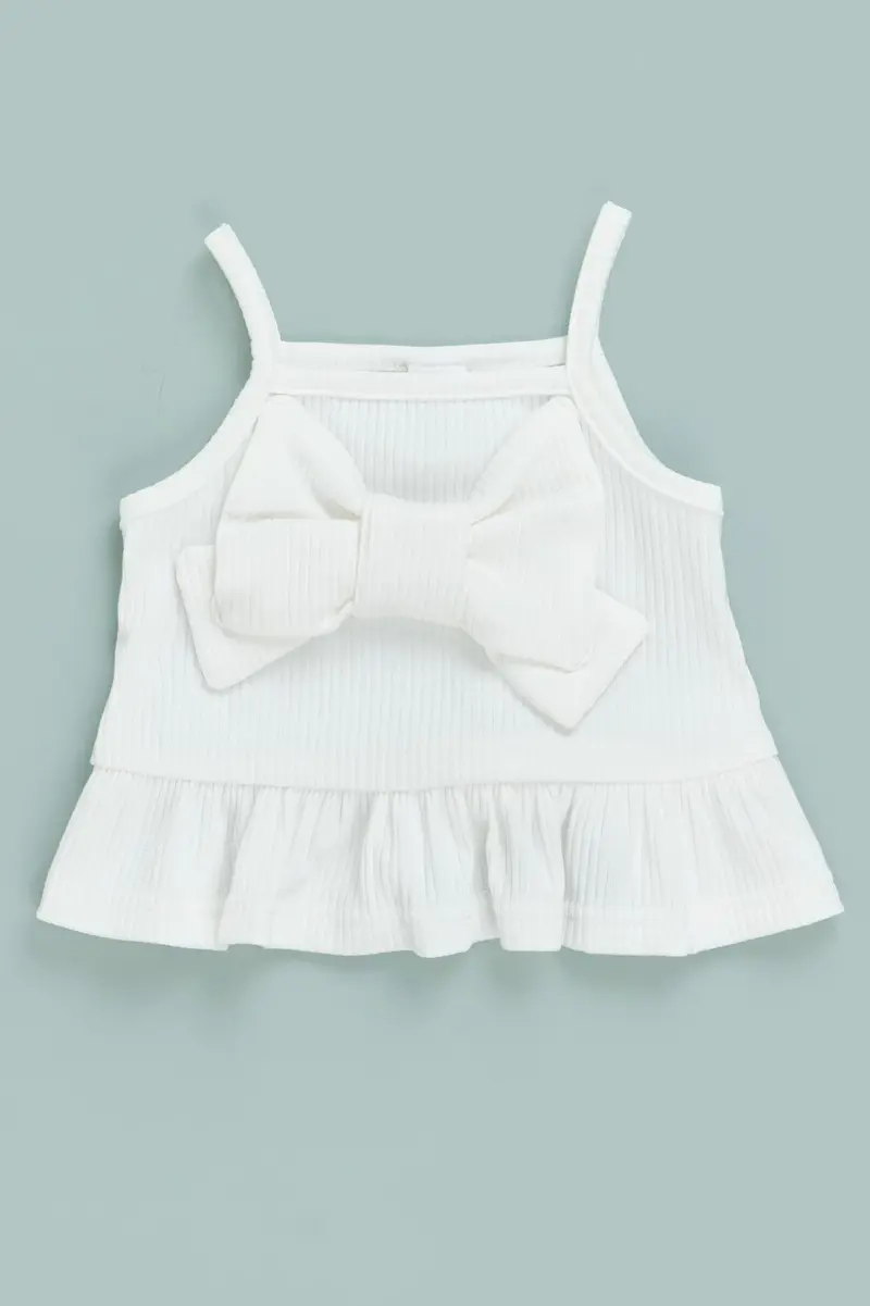 Top Peplum em algodão · Bebé · Branco
