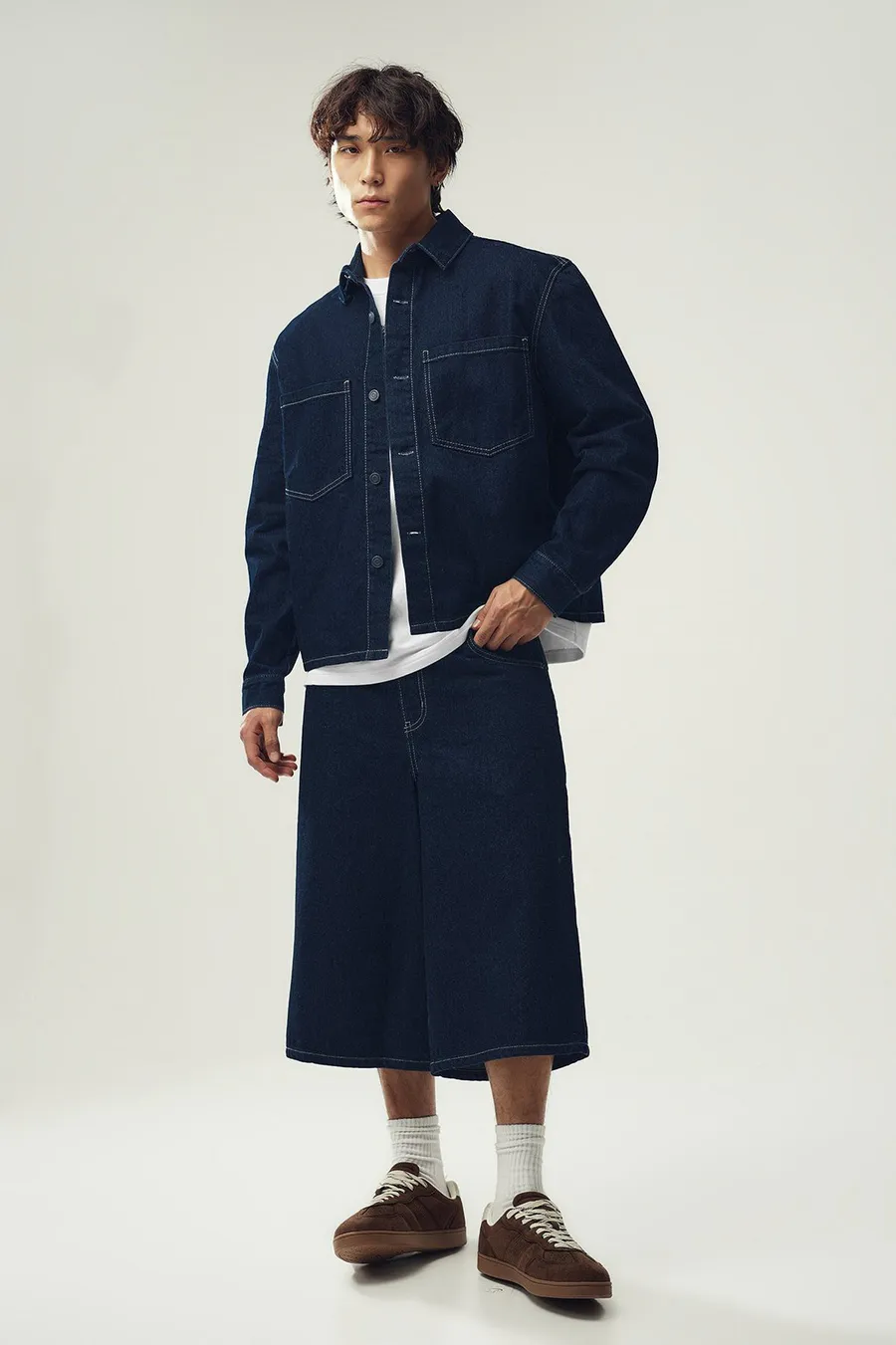 Peça Super Baggy Bermuda · Homem · Azul Marinho