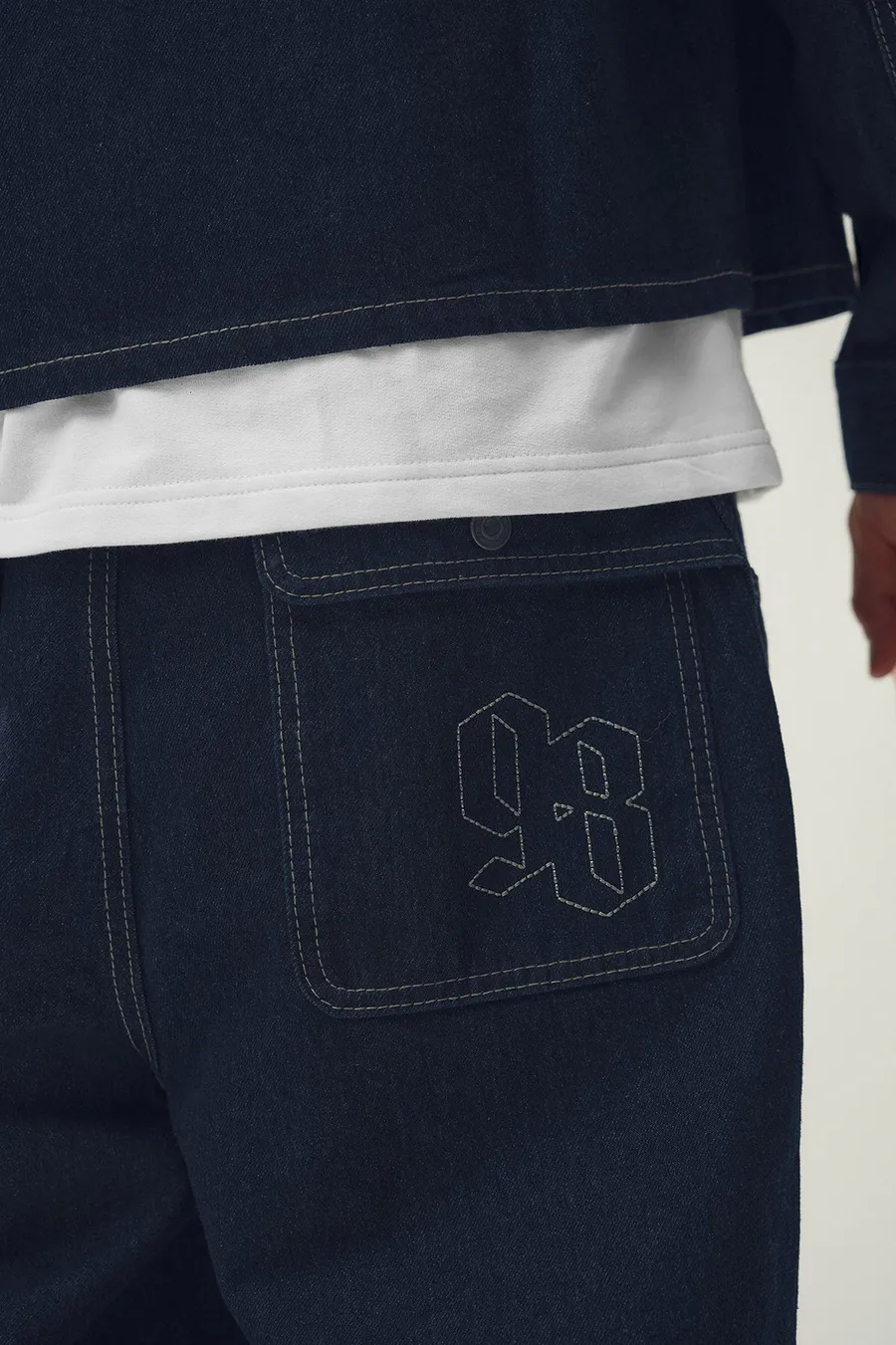 Peça Super Baggy Bermuda · Homem · Azul Marinho