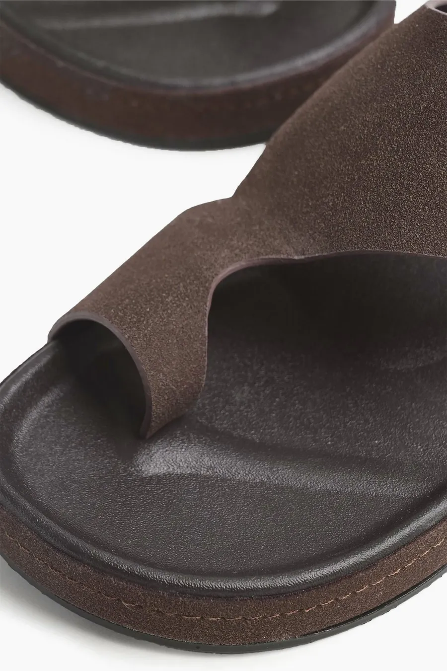 Chinelos plataforma Thong em poliéster · Senhora · Castanho · Modelo 2