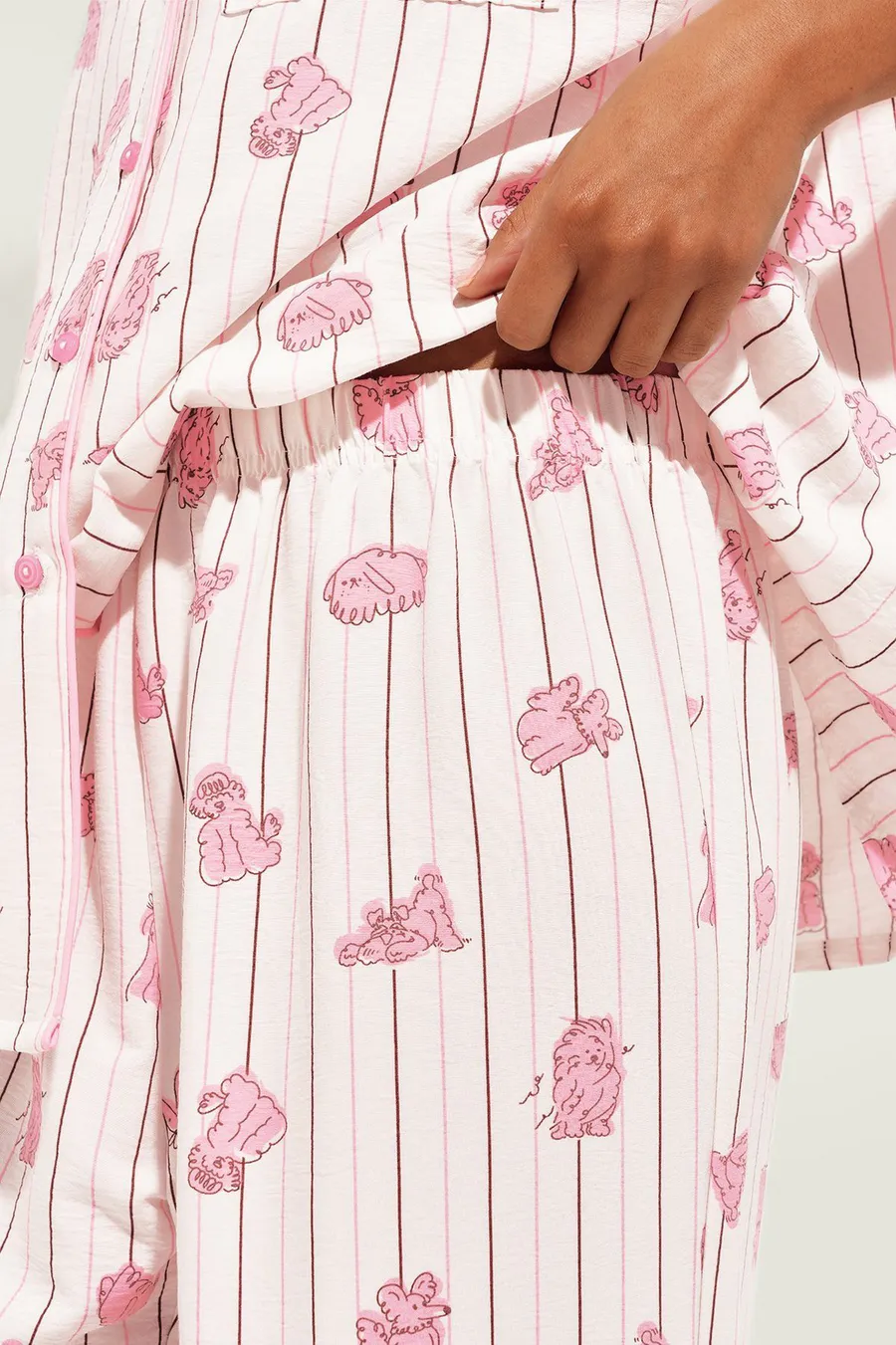 Pijama em algodão · Senhora · Creme