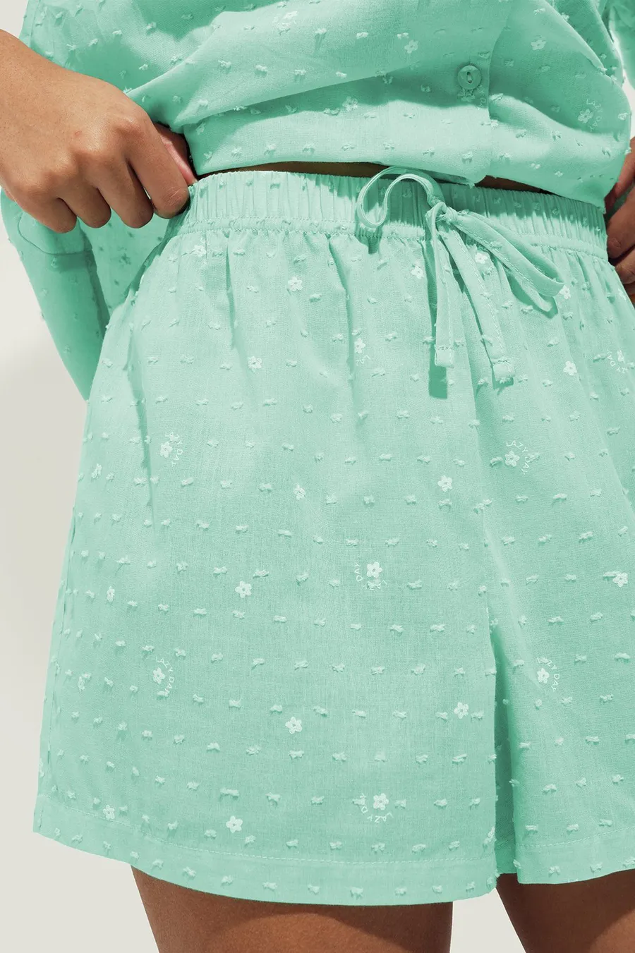 Pijama em algodão · Senhora · Verde Oliveira