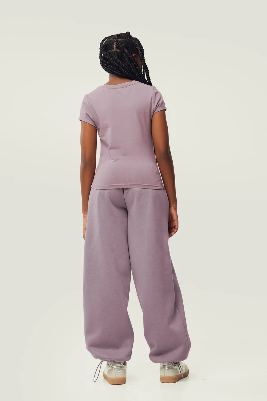 Calças jogger Baggy Boyfriend · Menina · Cinzento Escuro