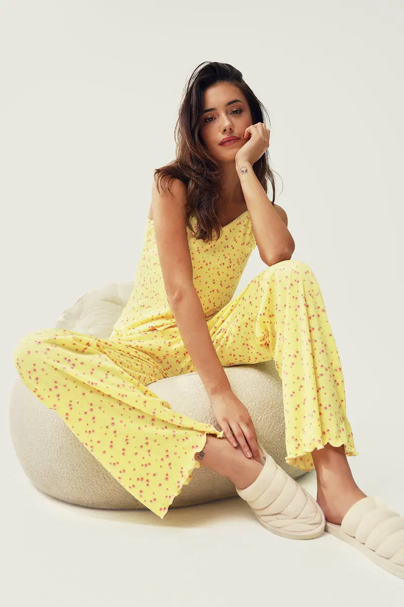 Calças Sleep · Senhora · Amarelo