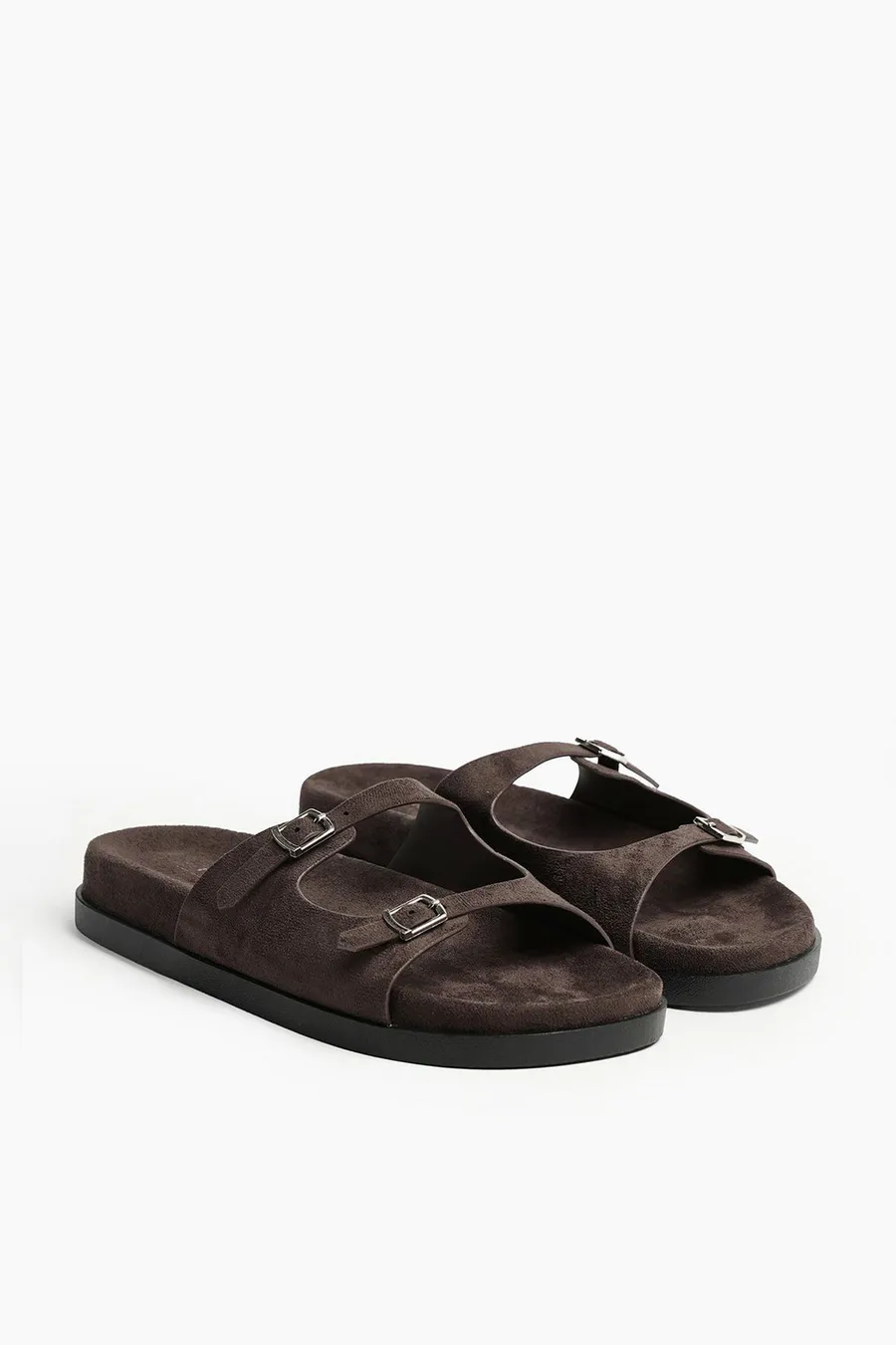 Chinelos camurça Micro Buckle · Senhora