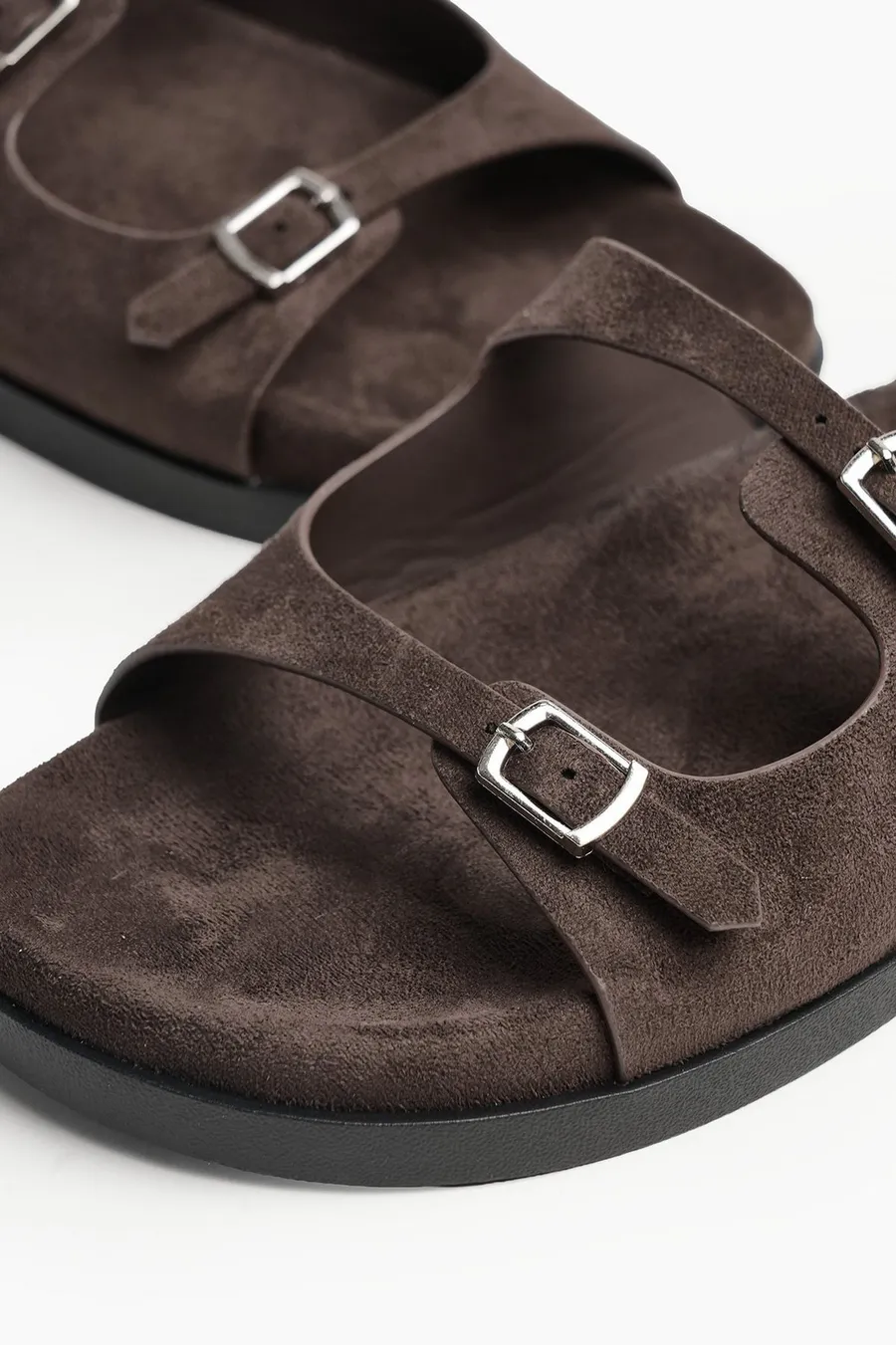Chinelos camurça Micro Buckle · Senhora