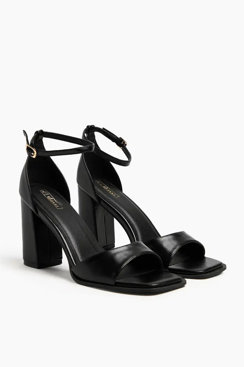 Sapatos de salto com velcro Ankle Block · Senhora