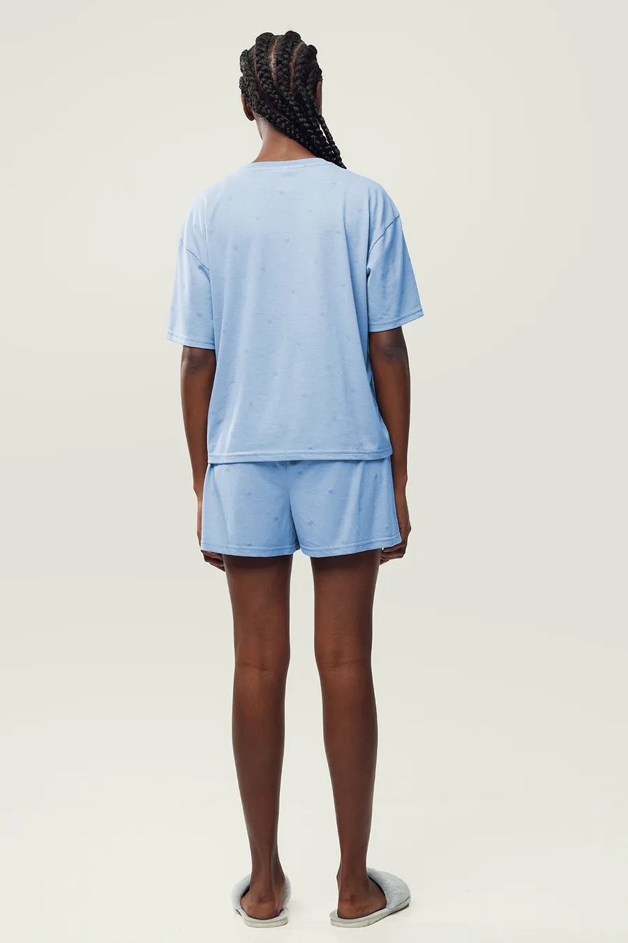 Pijama em algodão · Senhora · Azul