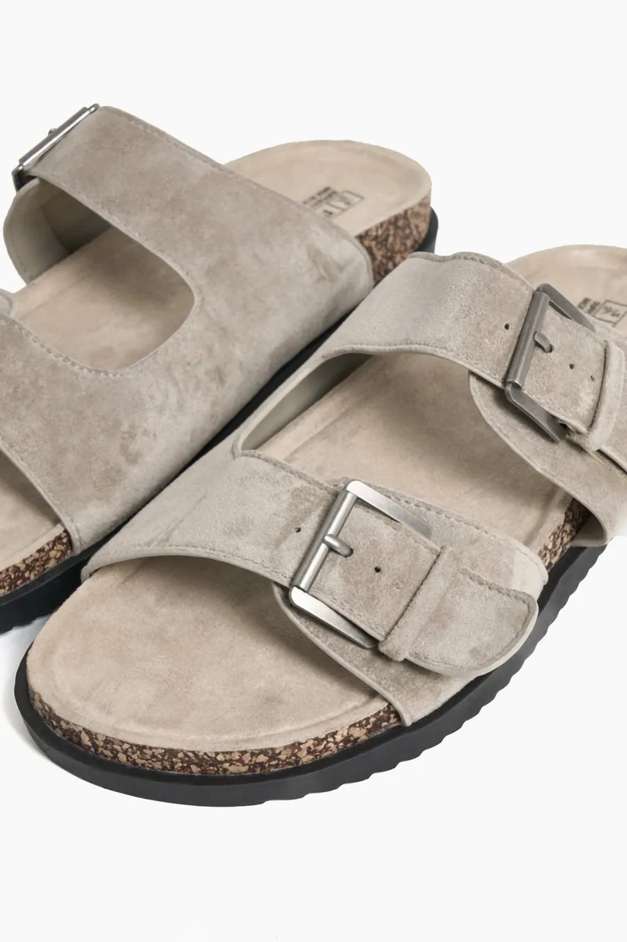 Chinelos Double Buckle em poliuretano · Homem · Branco Sujo