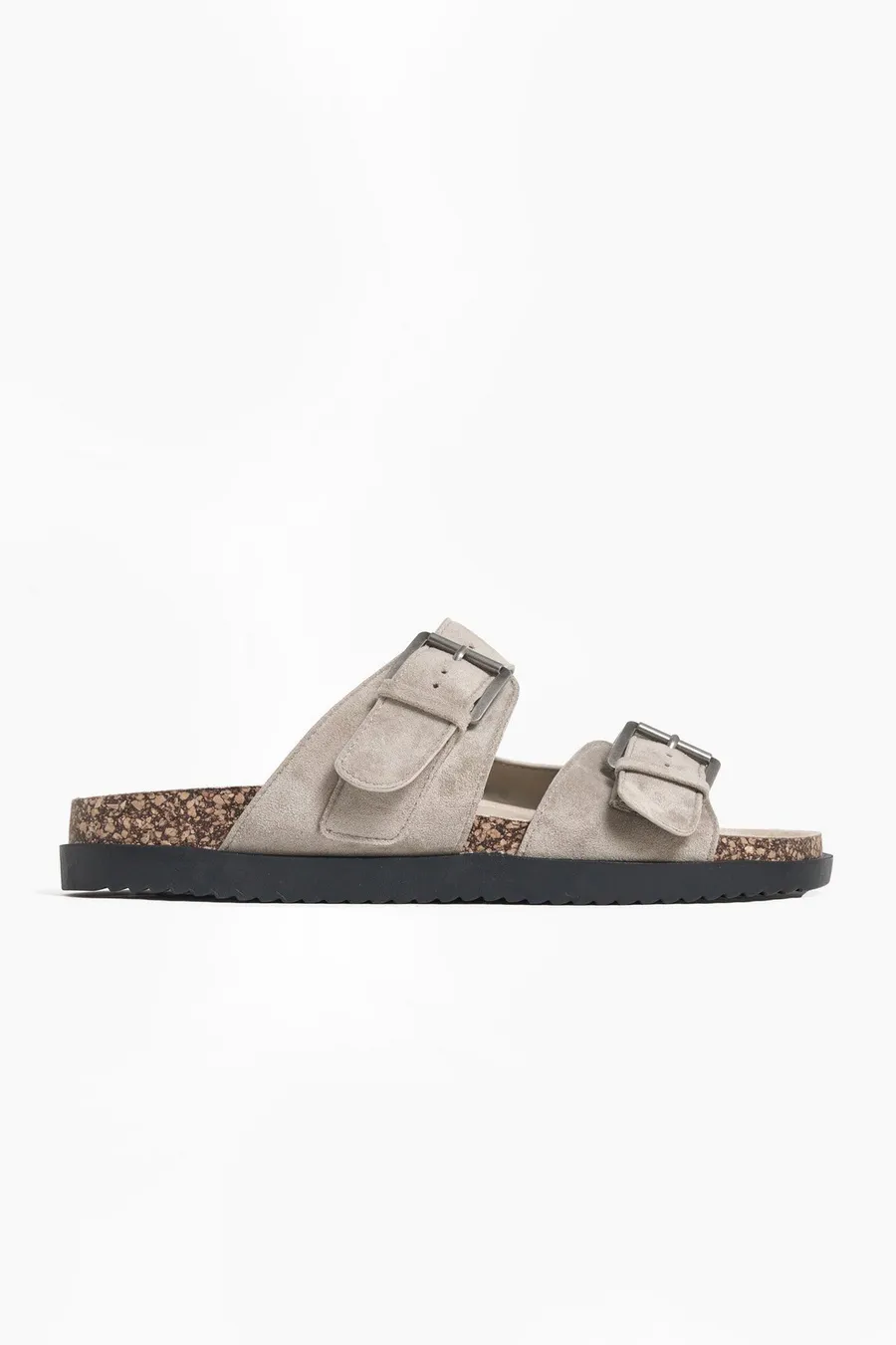Chinelos Double Buckle em poliuretano · Homem · Branco Sujo