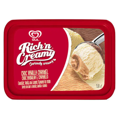 Ola Gelado Rich’n Creamy Caram/Choc/Vanilla 1,8L