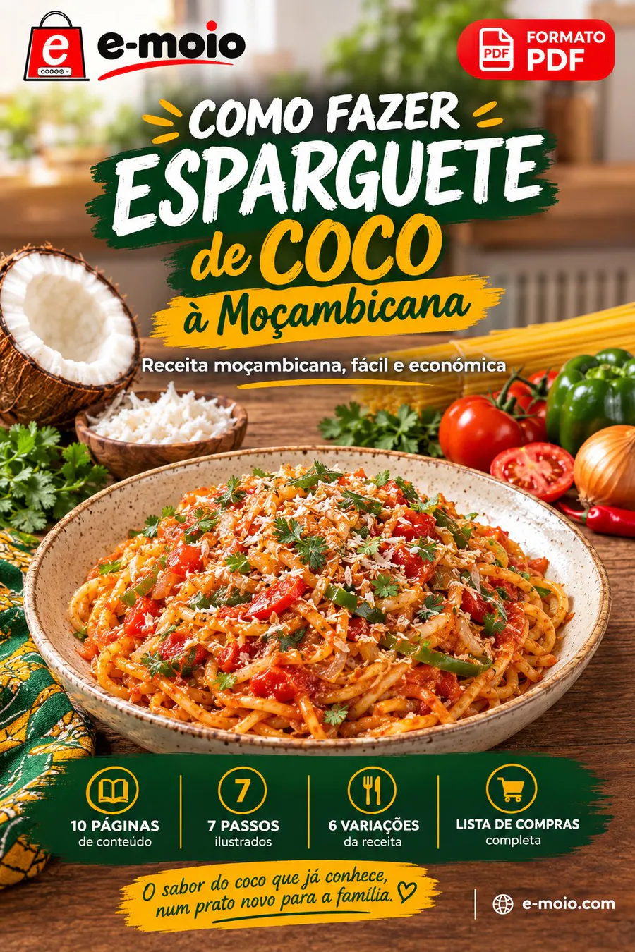 E-book Como Fazer Massa Esparguete com Coco PDF