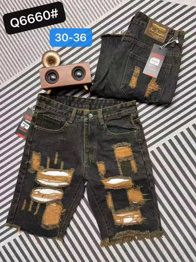 Calção Calções Jeans Destroyed Premium – Vários Modelos de Bermuda