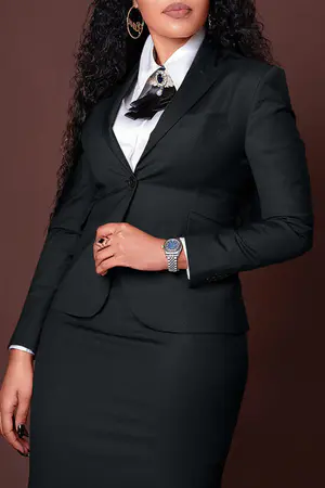 Terno Blazer Feminino e Saia Lápis Elegante