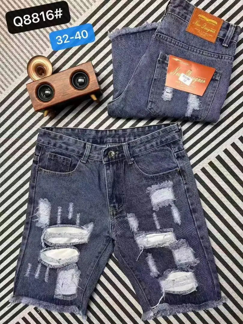 Calção Calções Jeans Destroyed Premium – Vários Modelos de Bermuda
