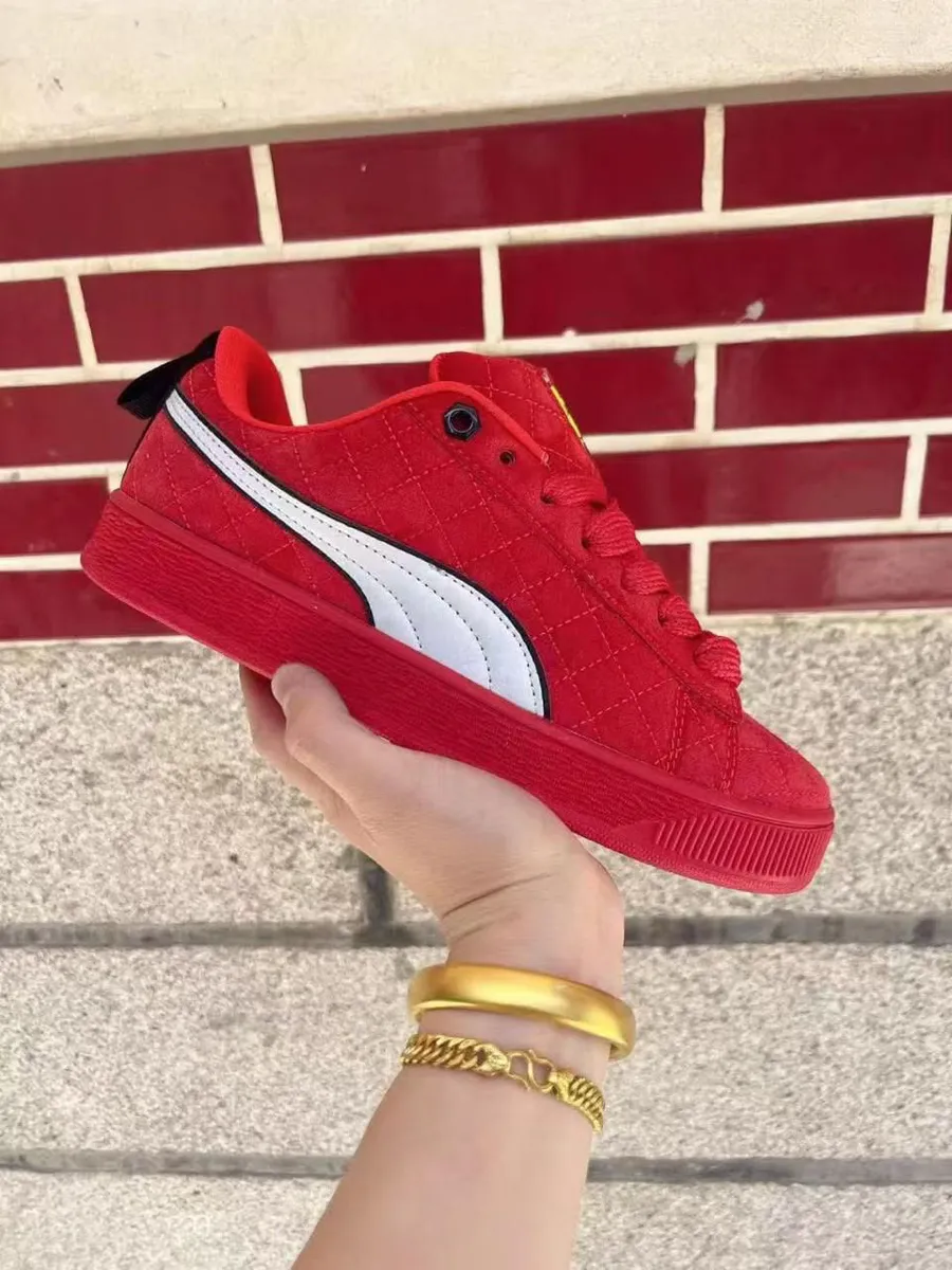 Sapatilhas Puma Quilted com Costura Diamante Vermelho / Branco