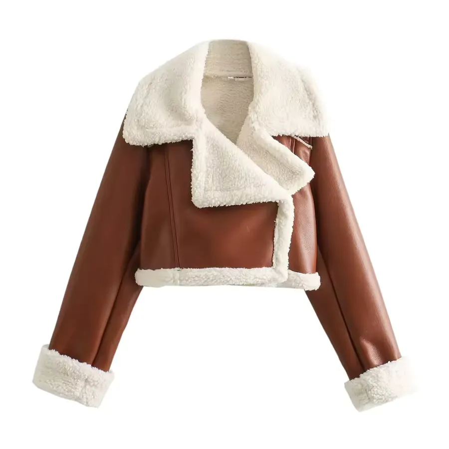 Casaco Feminino Forrado Vintage Lapela Clássica · Dourado