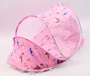 Cama Dobrável com Rede Mosquiteira para Bebé (0-3 anos) + Almofada e Colchão