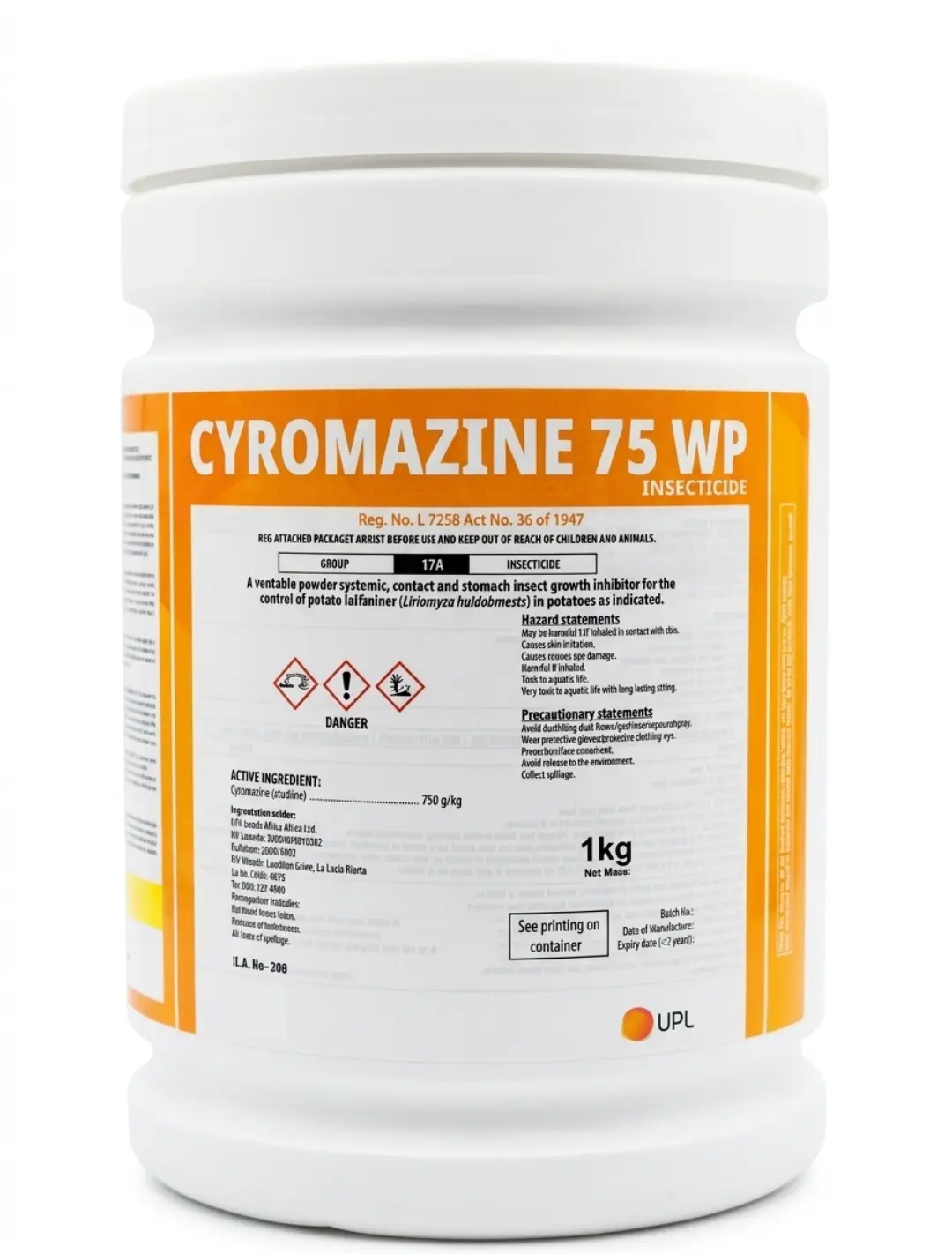 Inseticida Cyromazine 75 WP UPL - 1kg