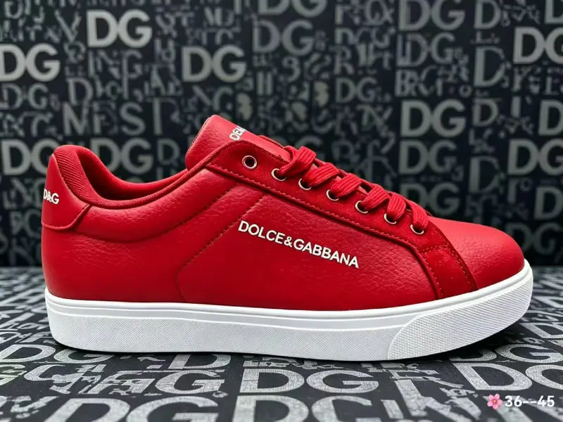 Sapatilhas Dolce & Gabbana Casual Vermelho 🔴 / Branco ⚪