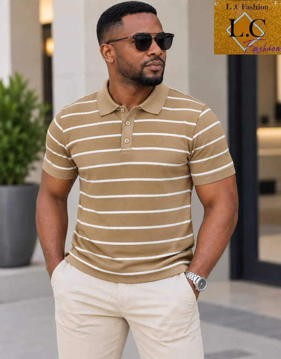 Camisa Polo Listrada Masculina