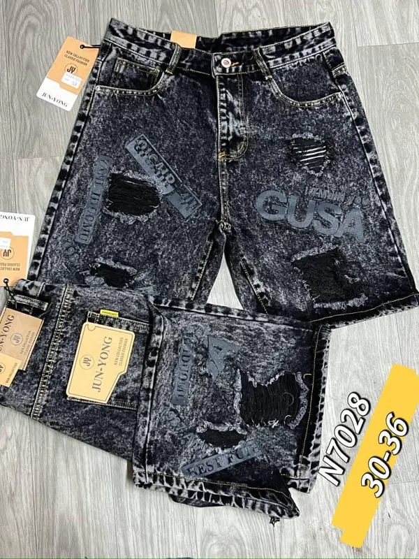 Calção Calções Jeans Destroyed Premium – Vários Modelos de Bermuda