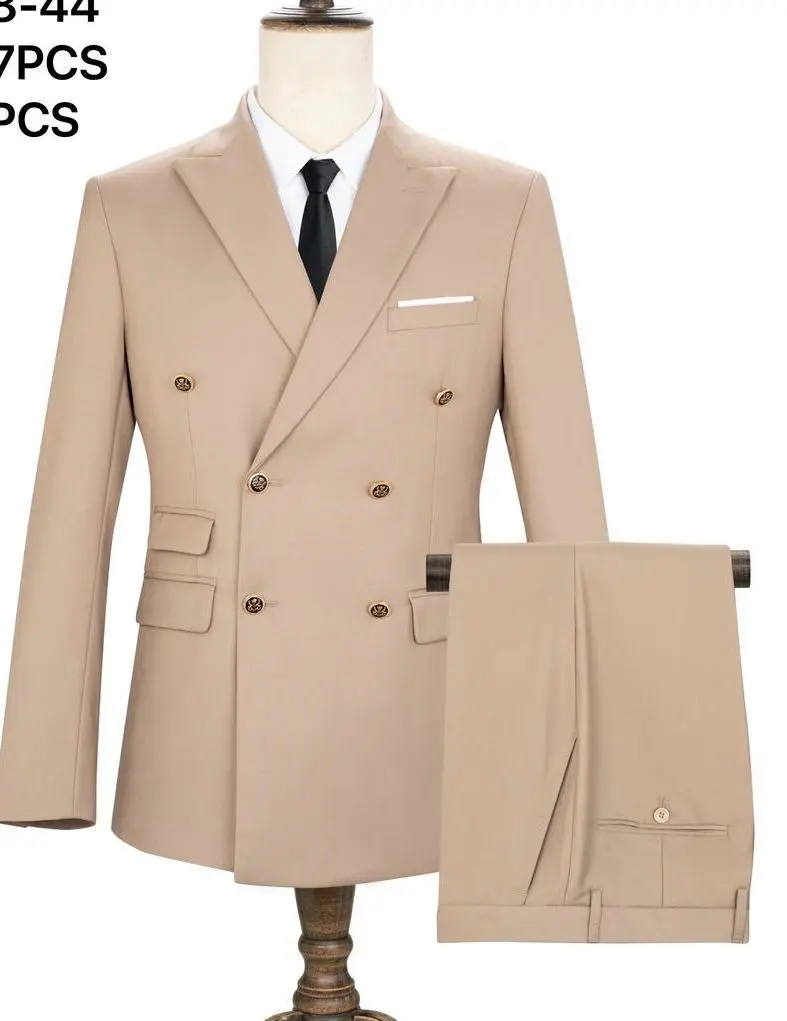 Terno Clássico Creme Luxuoso Masculino