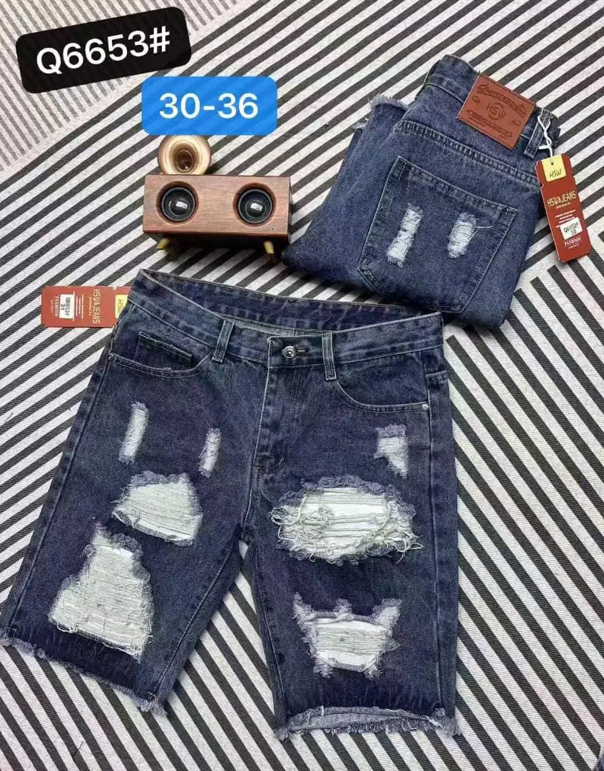 Calção Calções Jeans Destroyed Premium – Vários Modelos de Bermuda