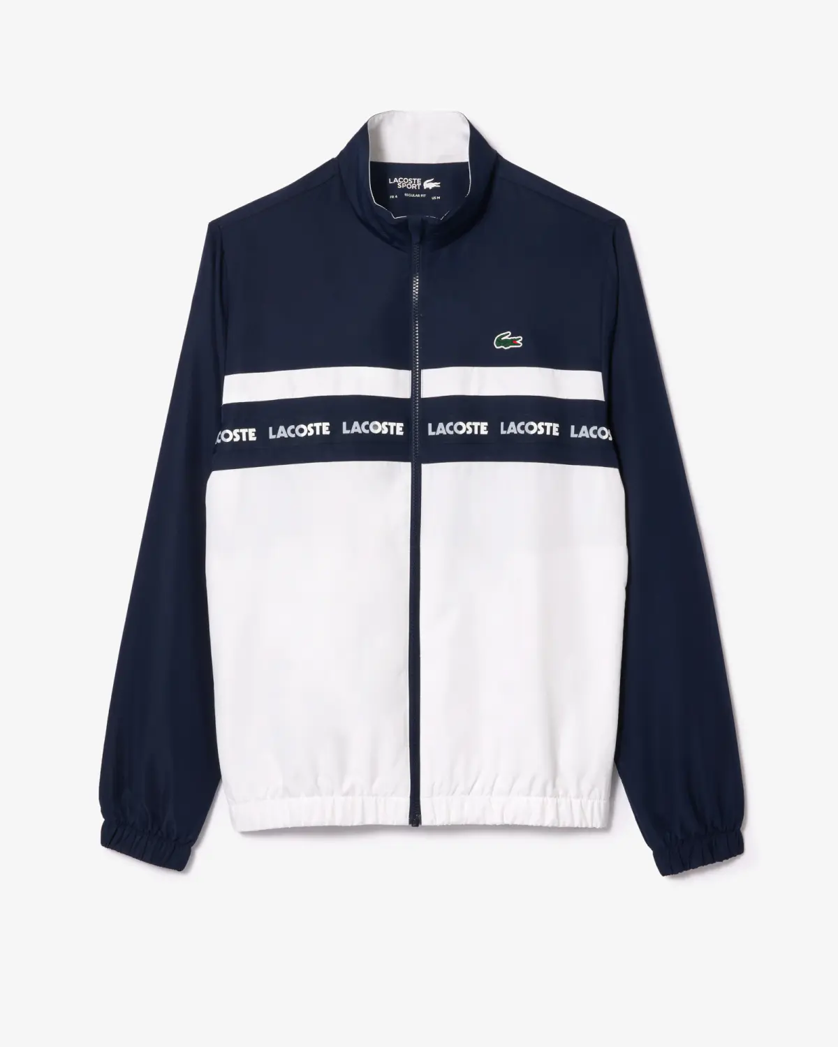 Conjunto Esportivo Masculino Preto Lacoste – Jaqueta e Calça em Tafetá Reciclado