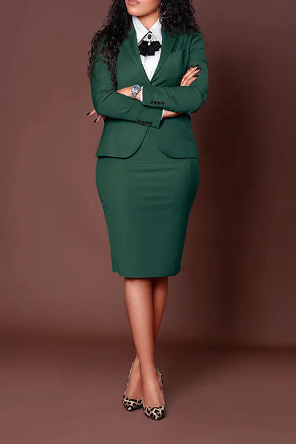 Terno Blazer Feminino e Saia Lápis Elegante