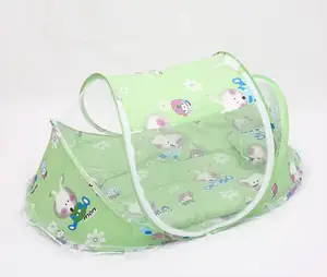 Cama Dobrável com Rede Mosquiteira para Bebé (0-3 anos) + Almofada e Colchão